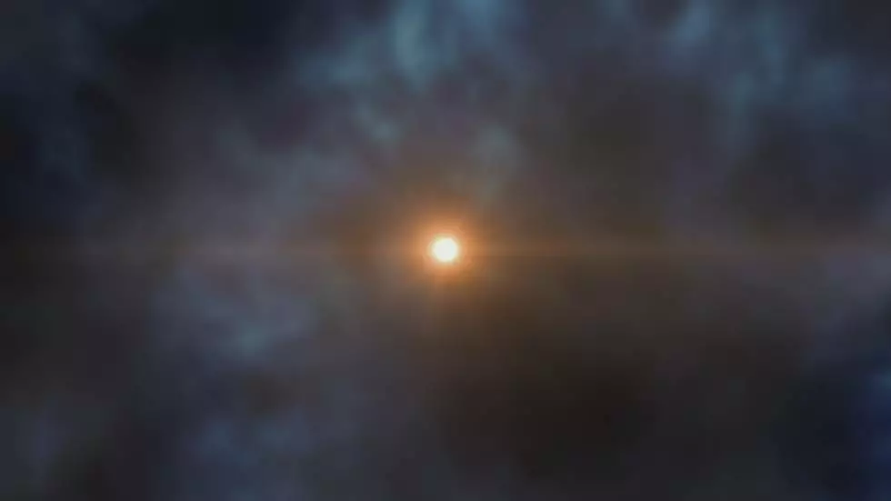 Художественное представление необычной звезды J0023+0307