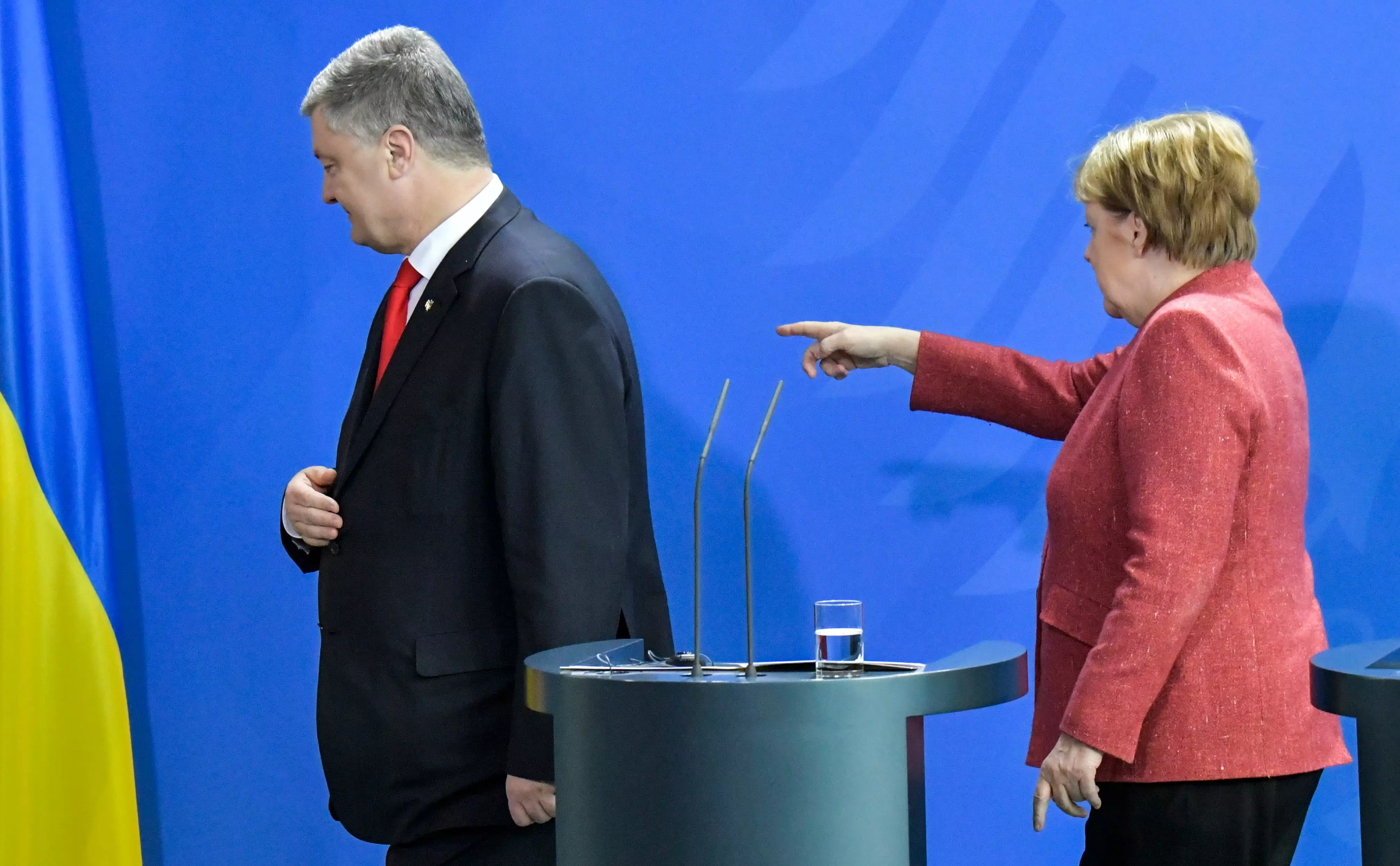 Ангела Меркель на встрече с Петром Порошенко