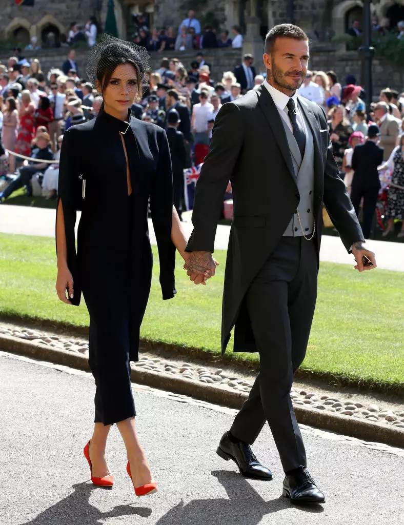 Виктория вместе с мужем Дэвидом Бекхэмом на королевской свадьбе