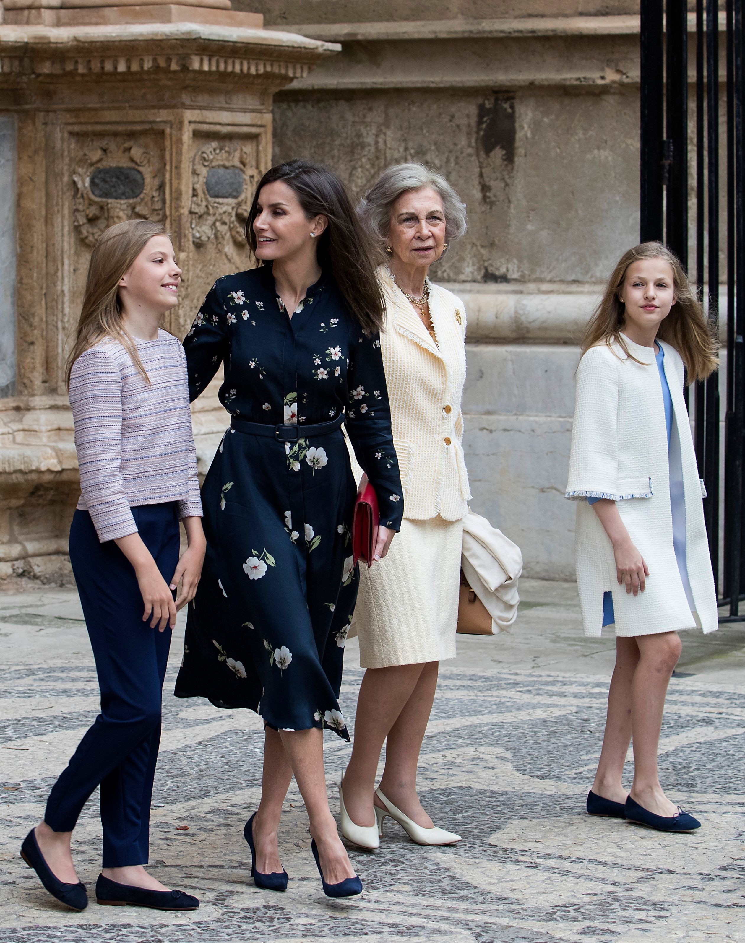 Королева Испании Летиция с семьей