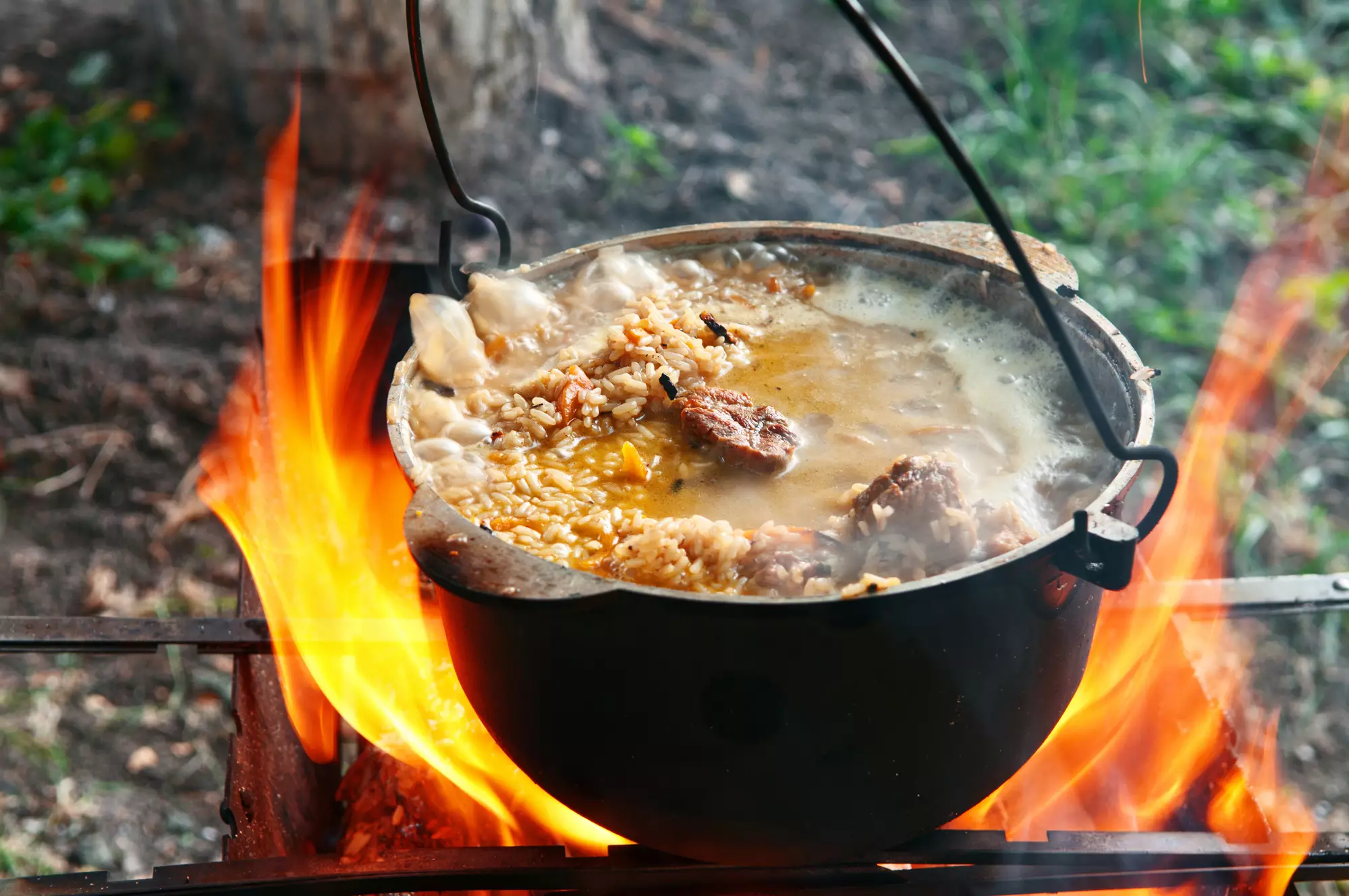 Плов в казане на костре - вкусные и интересные рецепты настоящего узбекского блюда