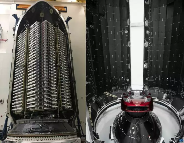 Сравнение пространства внутри обтекателя Falcon 9