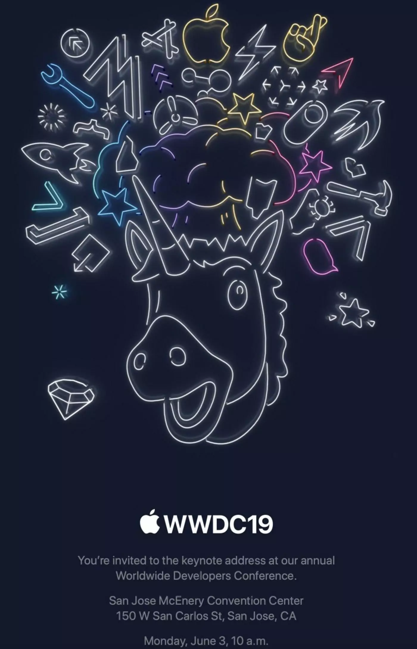 Информационные приглашения на WWDC 2019
