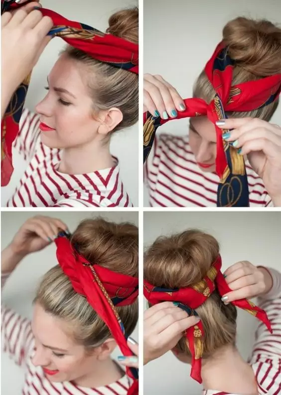 Как стильно завязать платок на голове: пошаговая инструкция