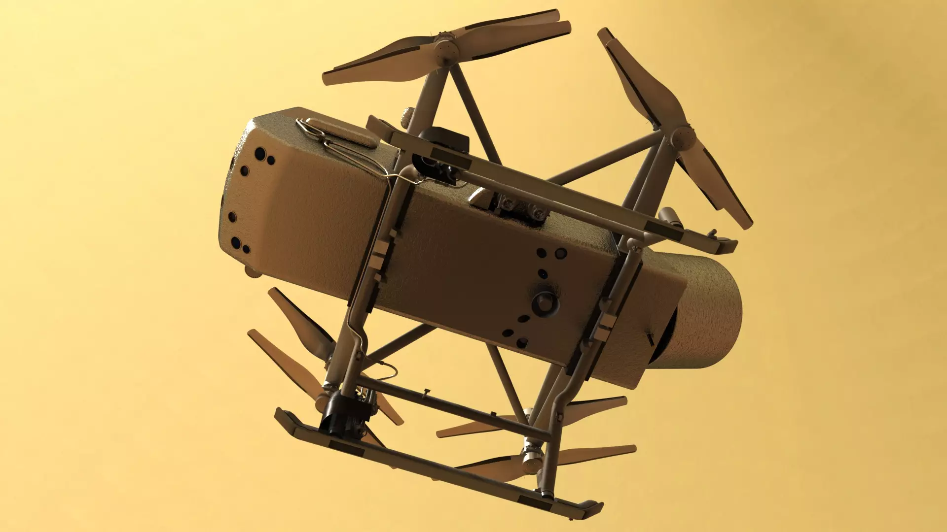 Dragonfy представляет собой 8-моторный квадрокоптер