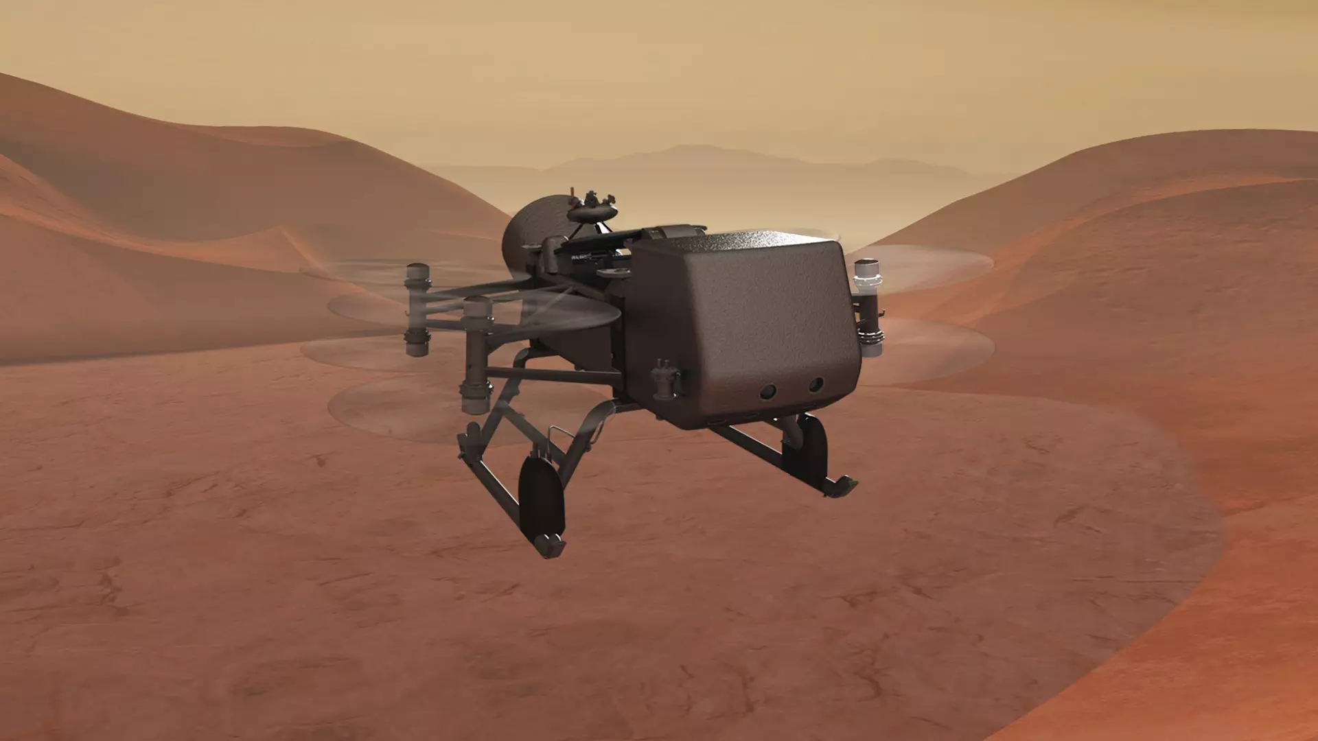 Мощности двигателей хватит чтобы поднять "Стрекозу" над поверхностью Титана на высоту в 14 километров
