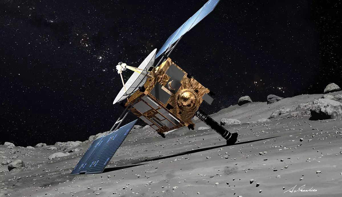 Зонд "Хаябуса-2" сделал успешный маневр контролируемого столкновения с астероидом Рюгу