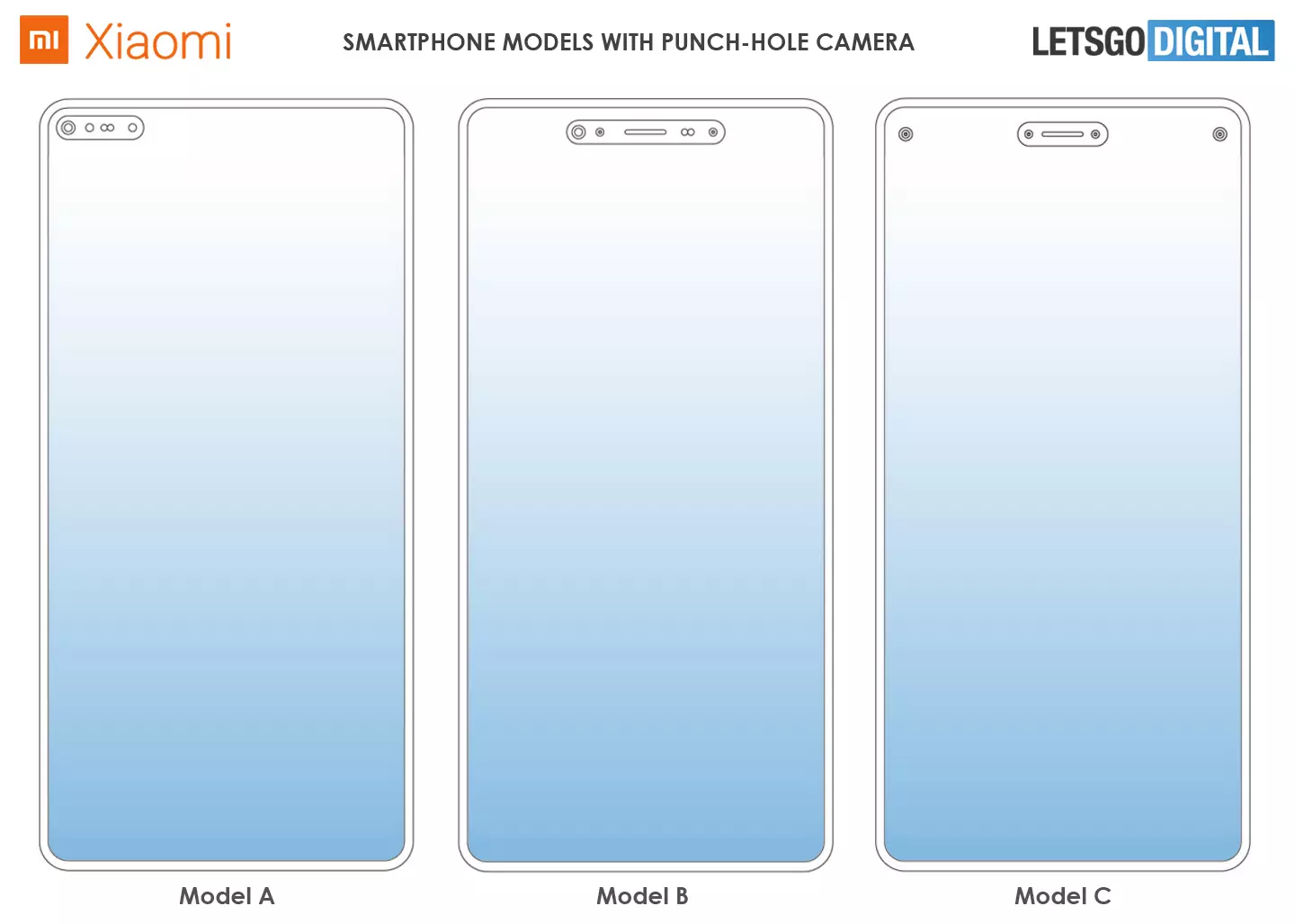 Прототипы смартфонов Xiaomi с отверстиями в экране