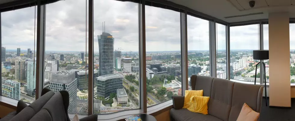 Вид с 32-го этажа Warsaw Trade Tower
