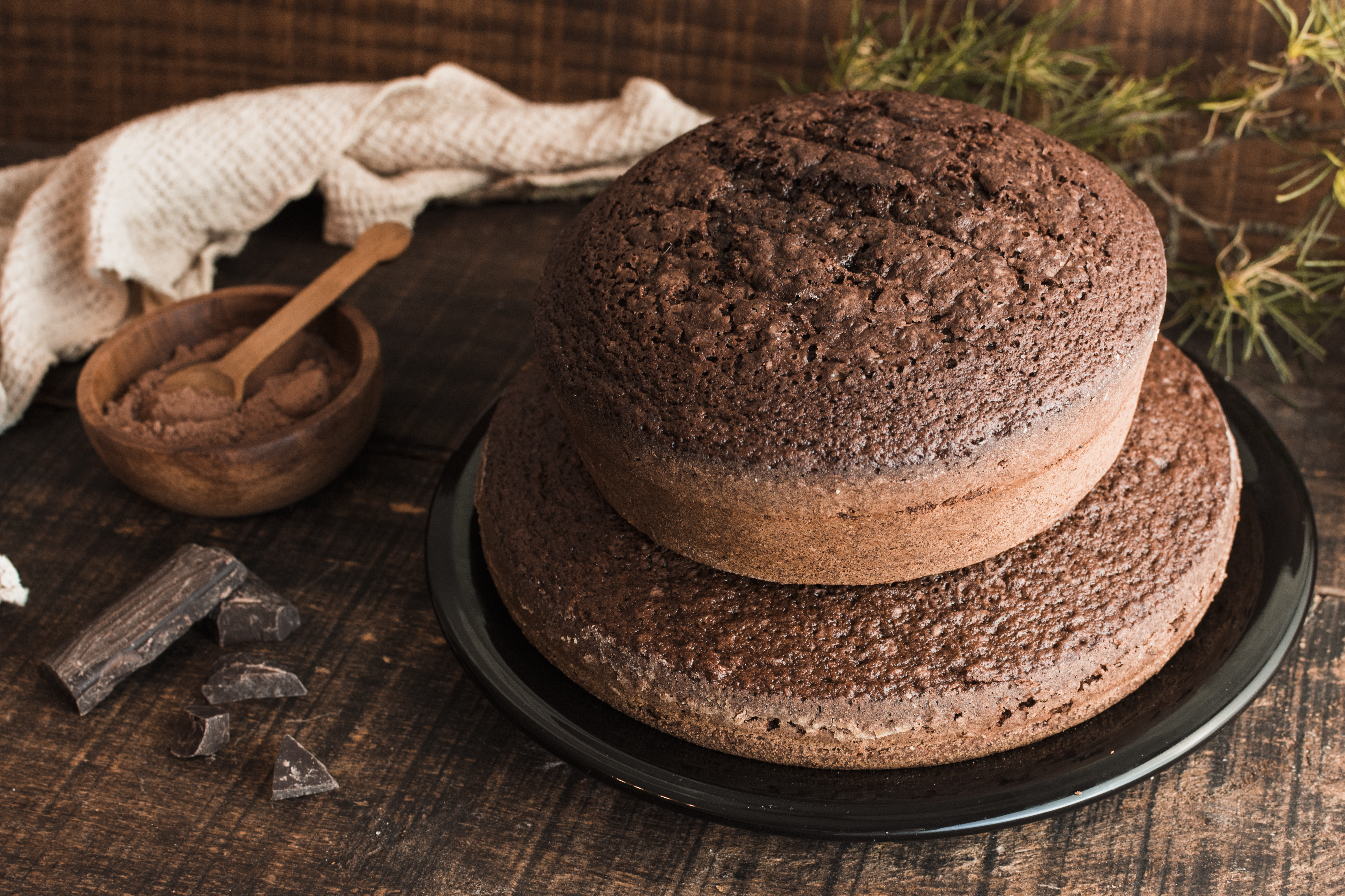 Пышный шоколадный бисквит для торта 🎂 простой рецепт