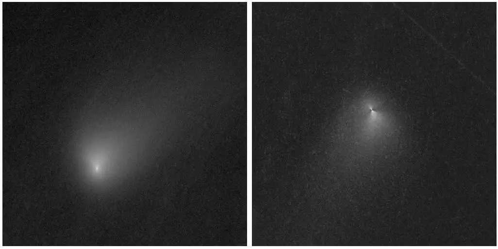 Комета 2I/Borisov в черно-белом цвете