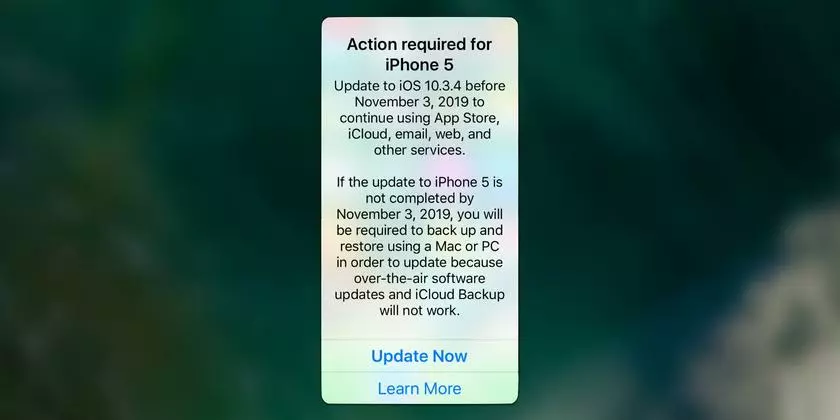 Предупреждение от Apple, которое начали получать владельцы iPhone 5