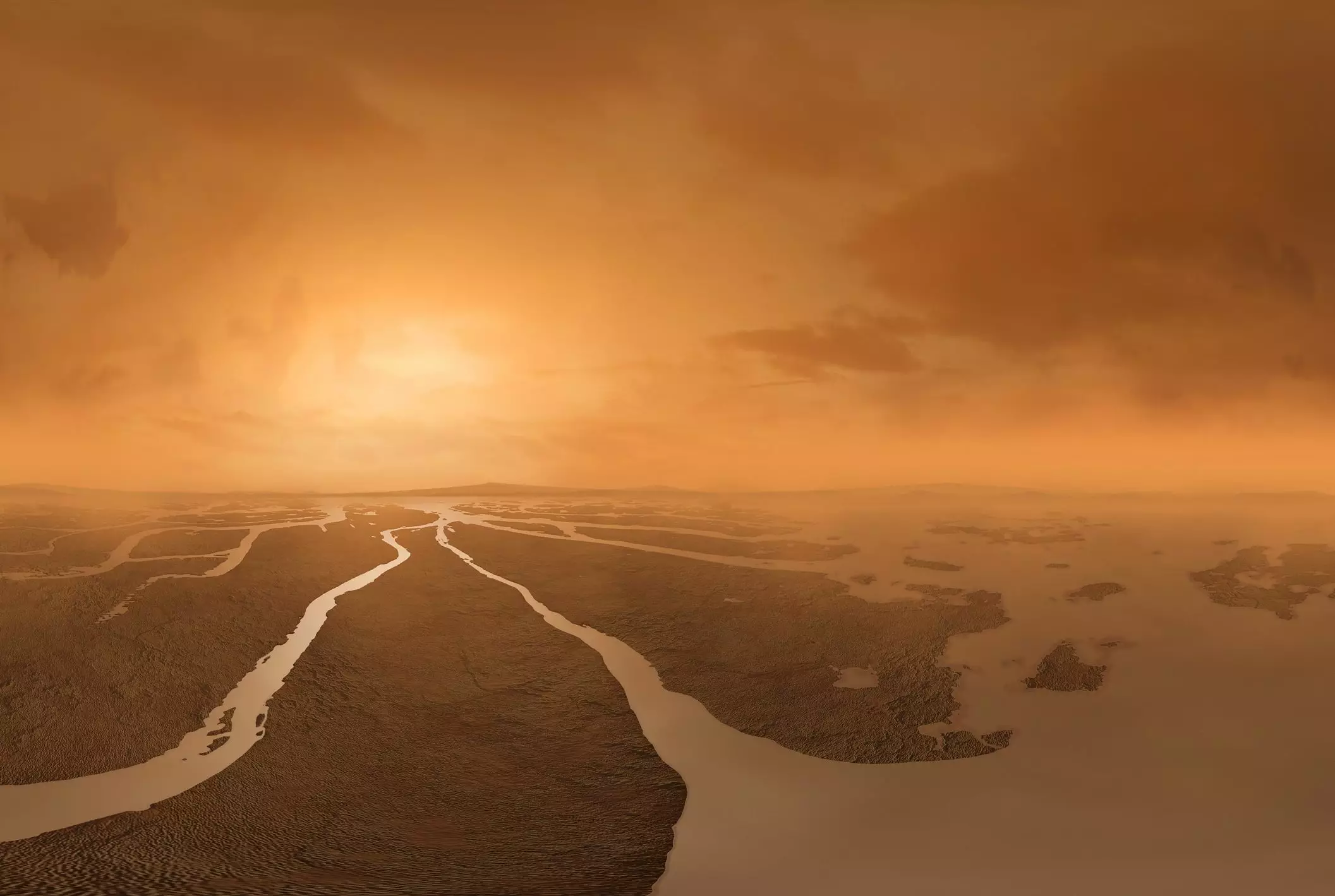 На поверхности Титана есть жидкость, но она представляет собой жидкий метан