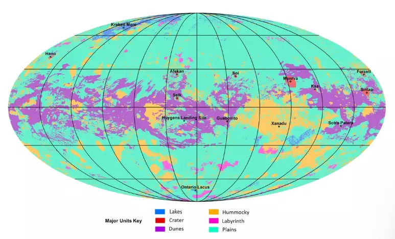 Геологическая карта Титана