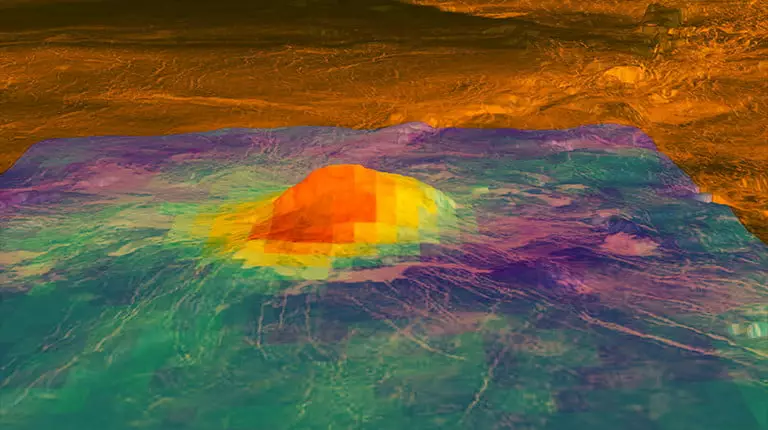 Компьютерное моделирование действующего вулкана Ридус на Венере