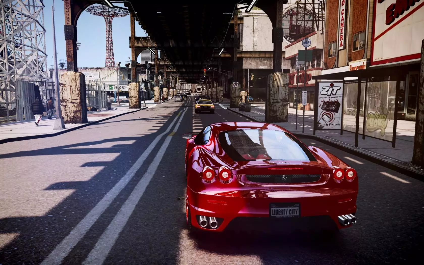 Скриншот из GTA IV с модом "реалистичной графики"