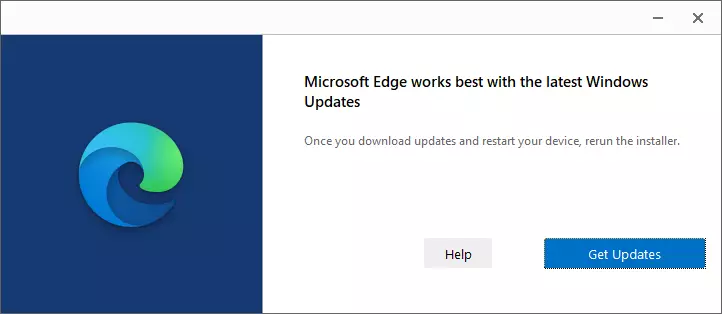 Ця помилка означає, що потрібно оновити Windows 10