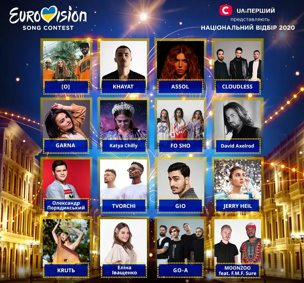 Участники Нацотбора на Евровидение 2020