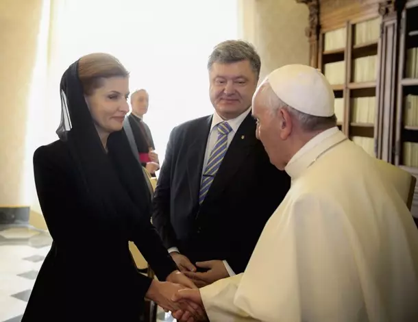 Марина Порошенко и Папа Франциск