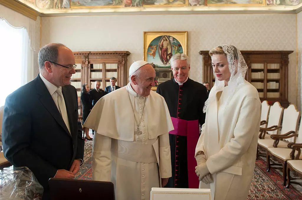 Княгиня Монако Шарлен і Папа Франциск