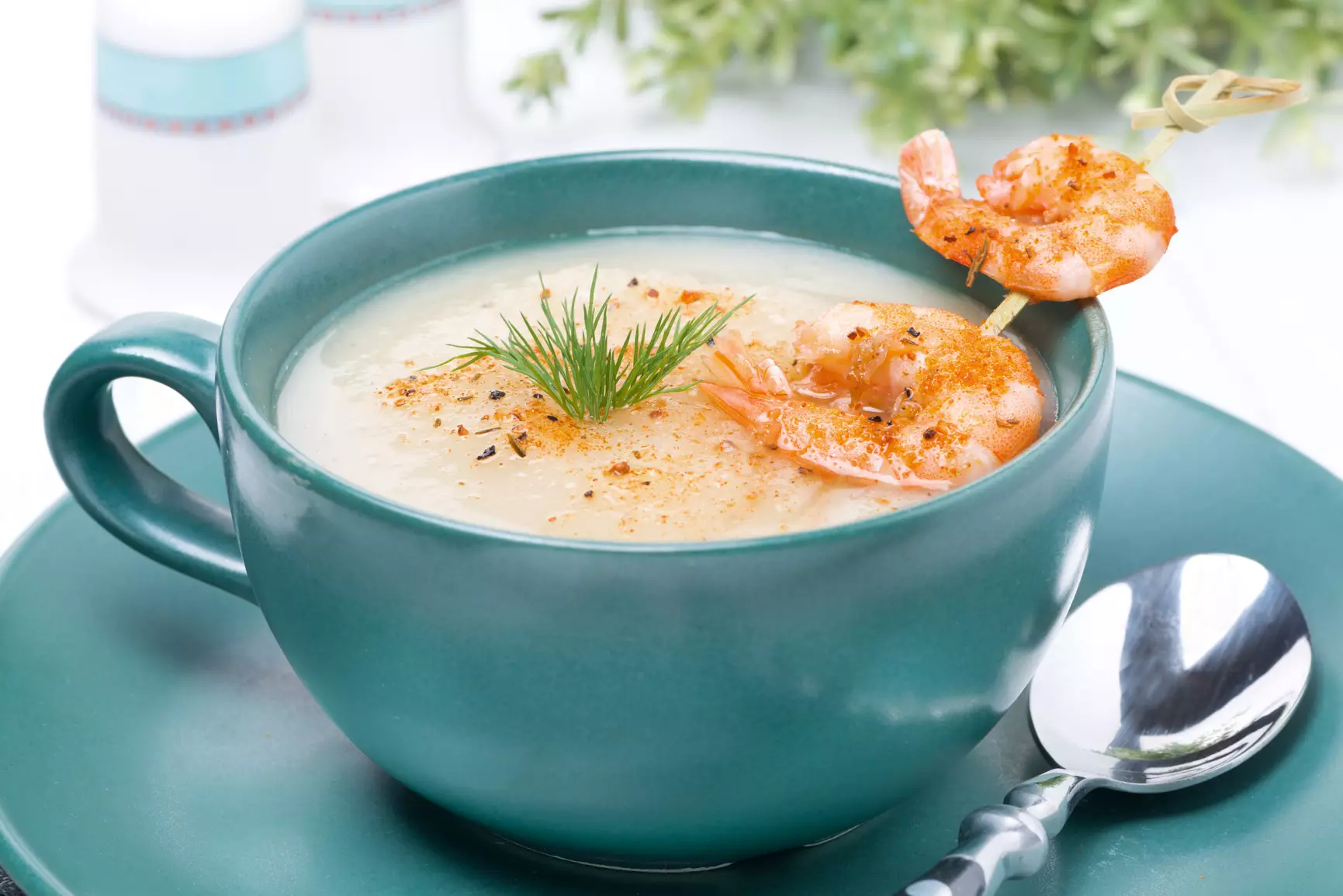 Суп с креветками и плавленым сырком