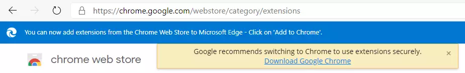 Те саме попередження, яке бачили користувачі Microsoft Edge