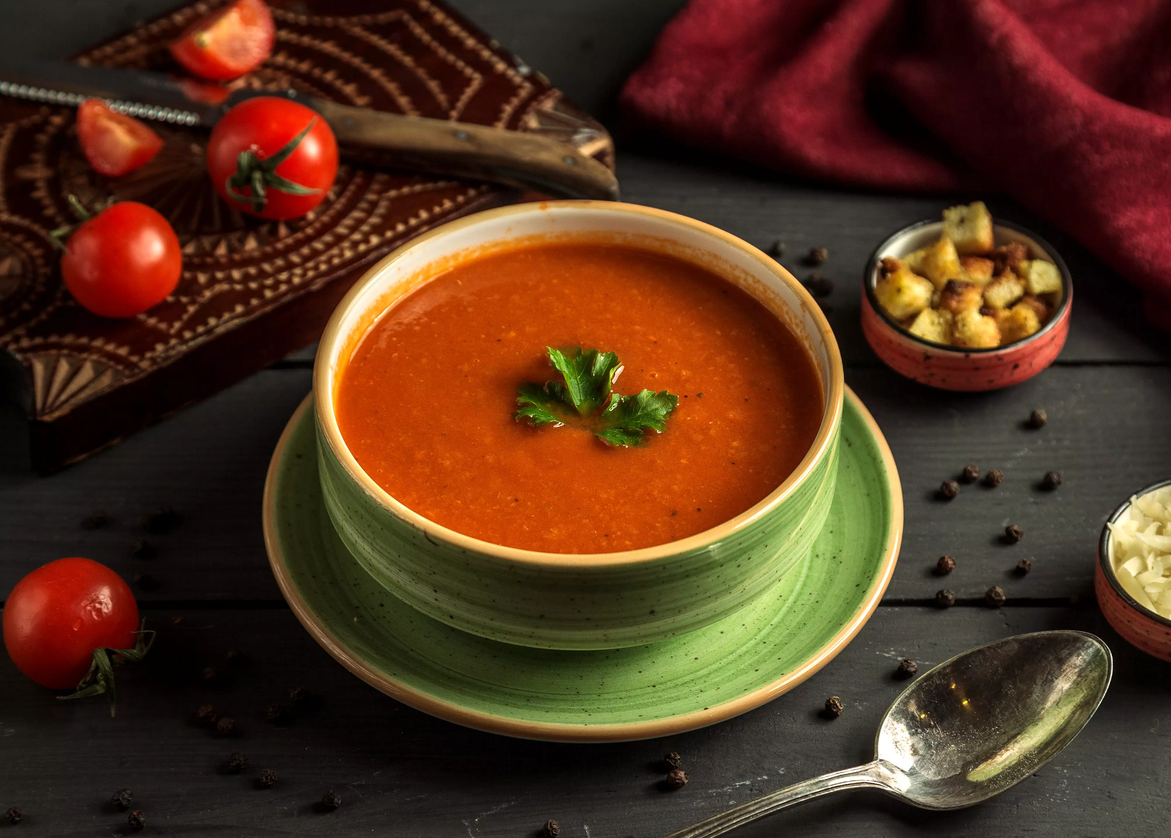 Постный томатный суп