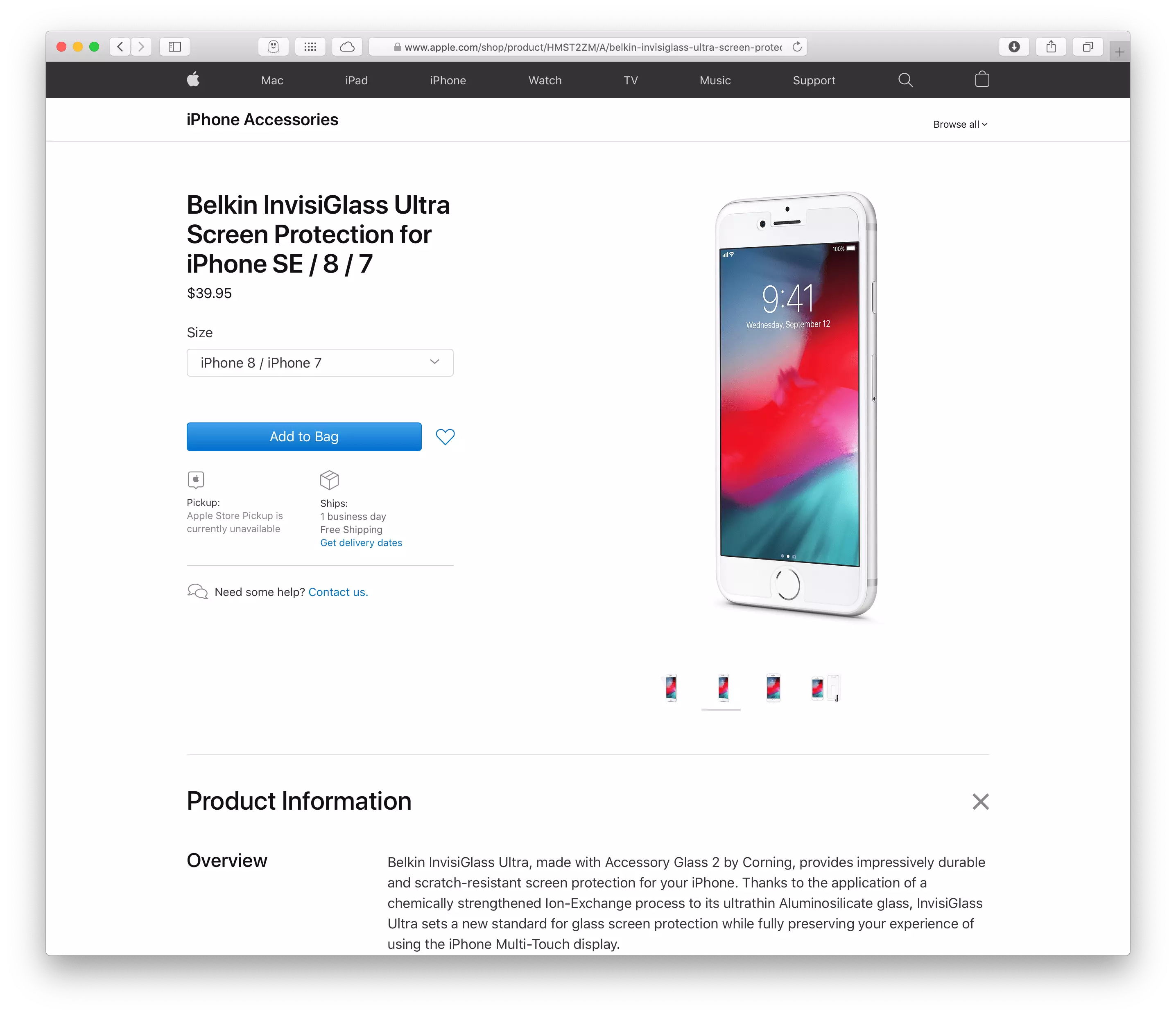 Упоминание iPhone SE 2020 на официальном сайте Apple