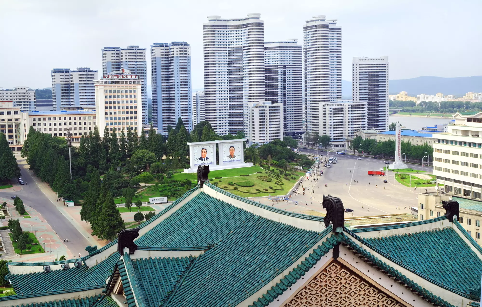 Панорама Пхеньяна, столицы Северной Кореи