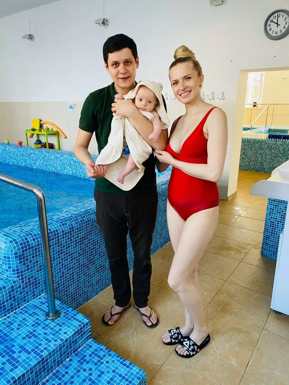 Анна Гресь с мужем и сыном