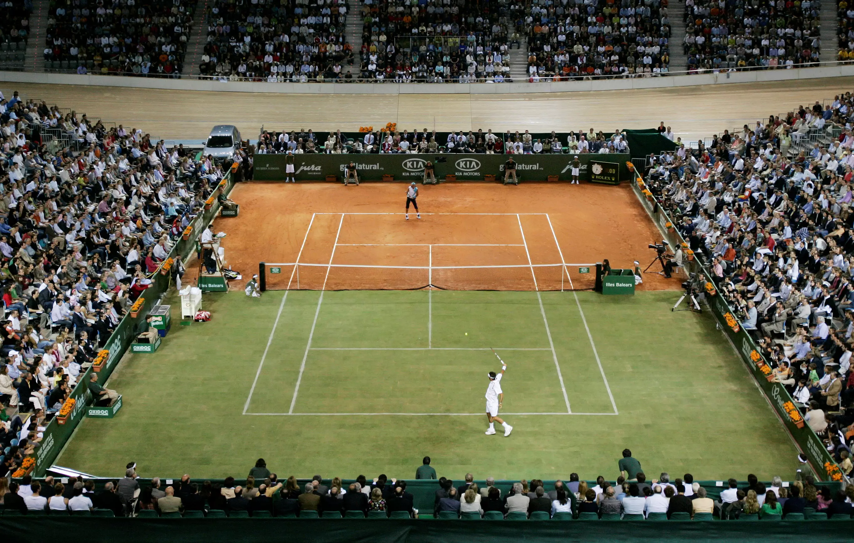 "Битва покрытий": матч Федерера и Надаля в 2007 году. Фото Reuters