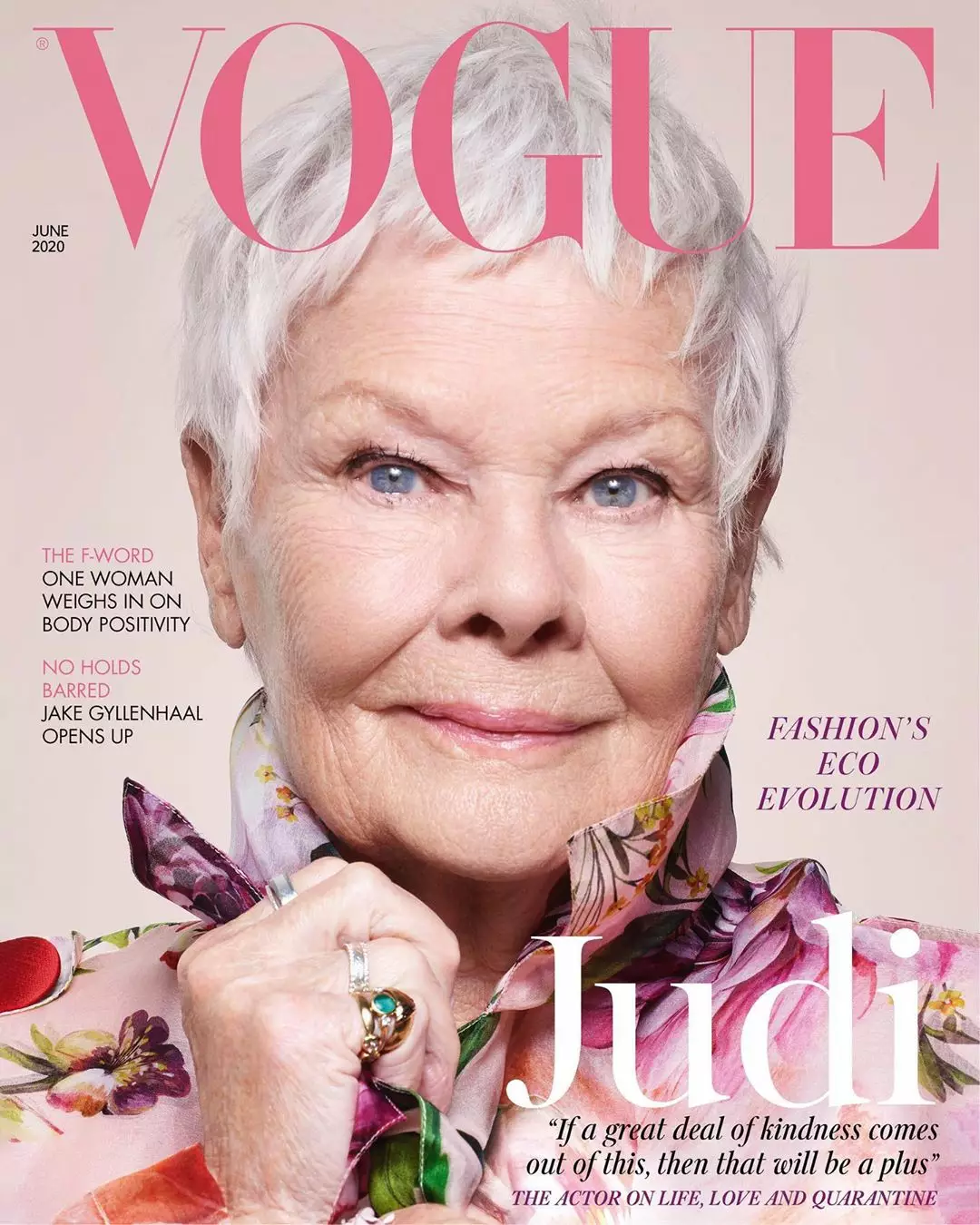 85-летняя Джуди Денч на новой обложке Vogue, июнь 2020