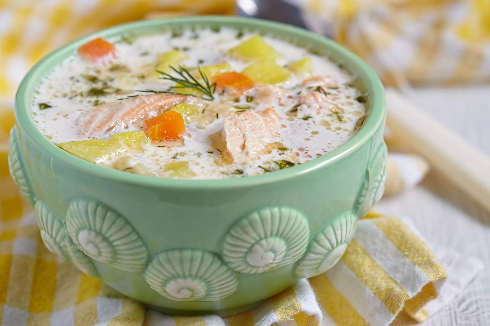 Финский суп с лососем и сливками Лохикейтто