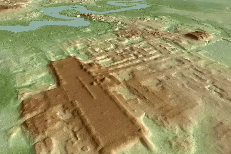 Тривимірна карта стародавньої споруди майя, складена технологією LIDAR