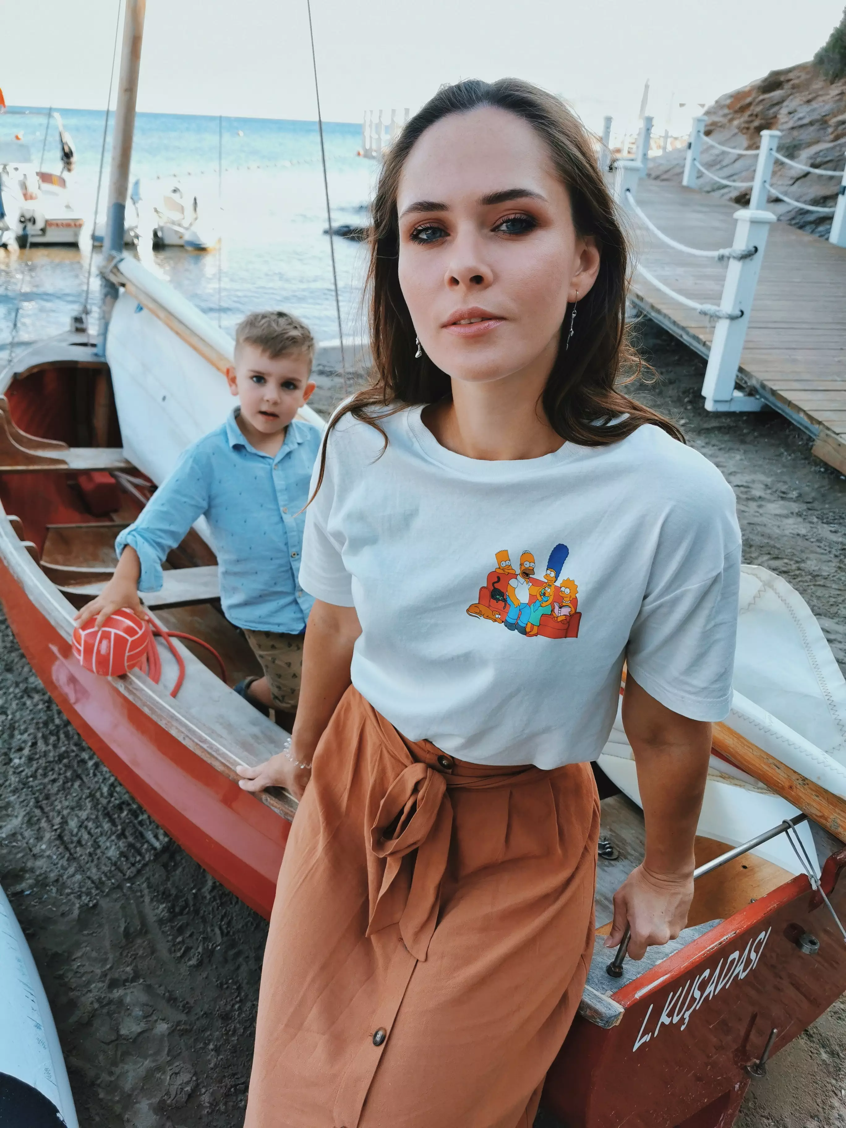 Певица Юлия Санина с сыном