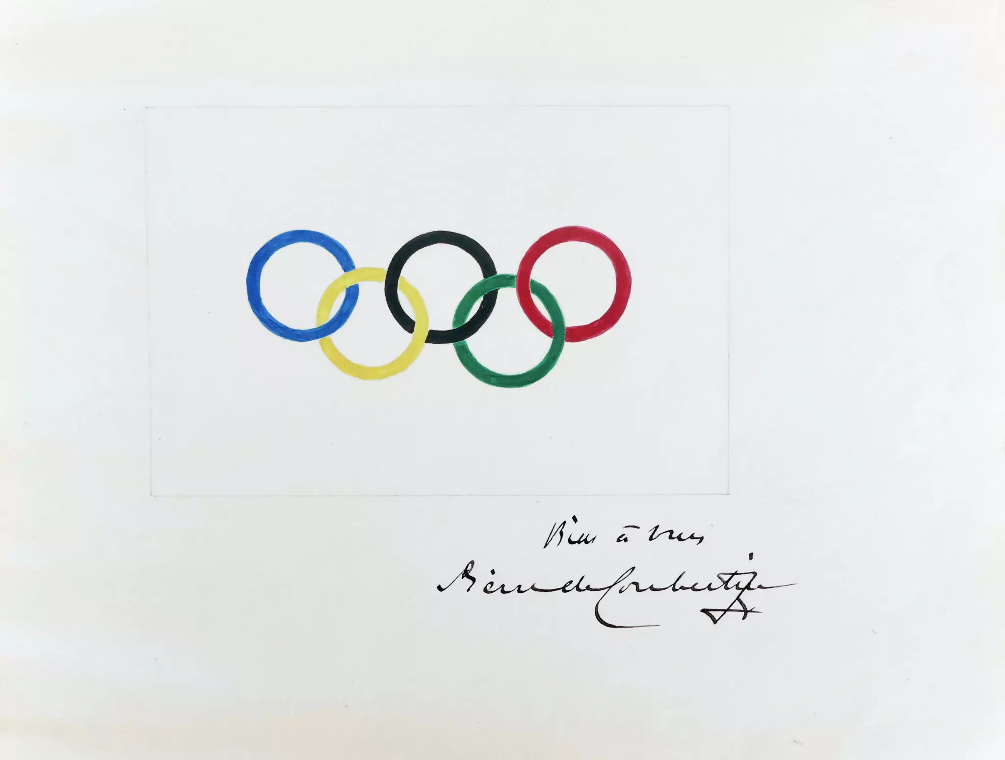 Оригинал олимпийских колец/Фото Cannes Auction House