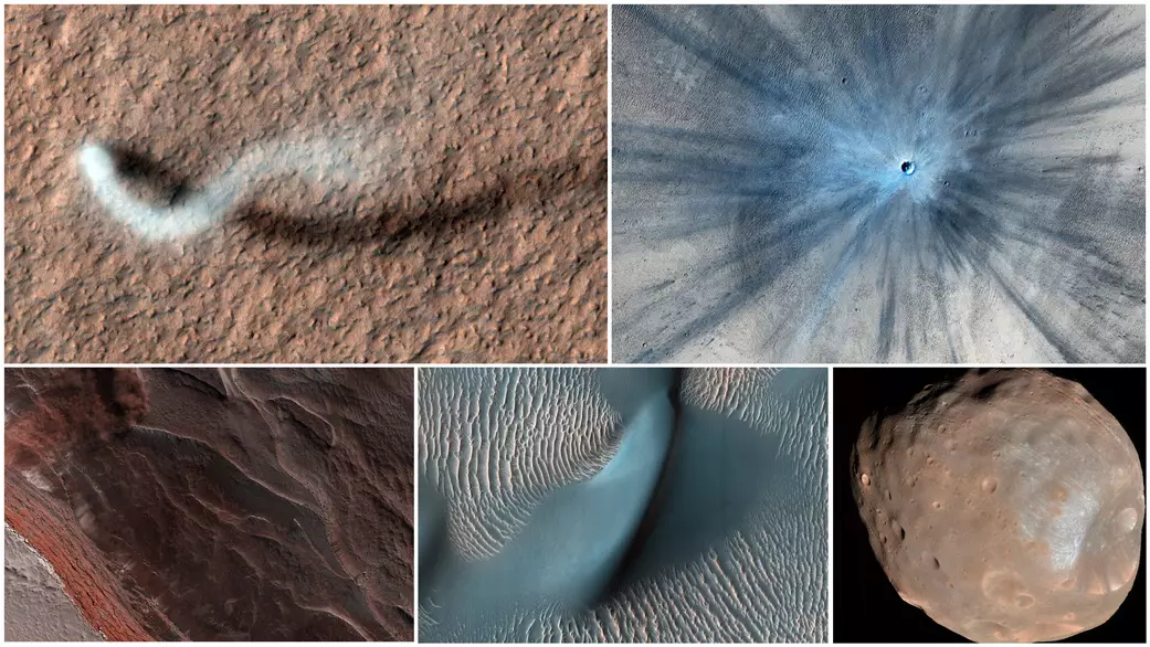 Колаж з кращих фотографій з Марса за останні 15 років