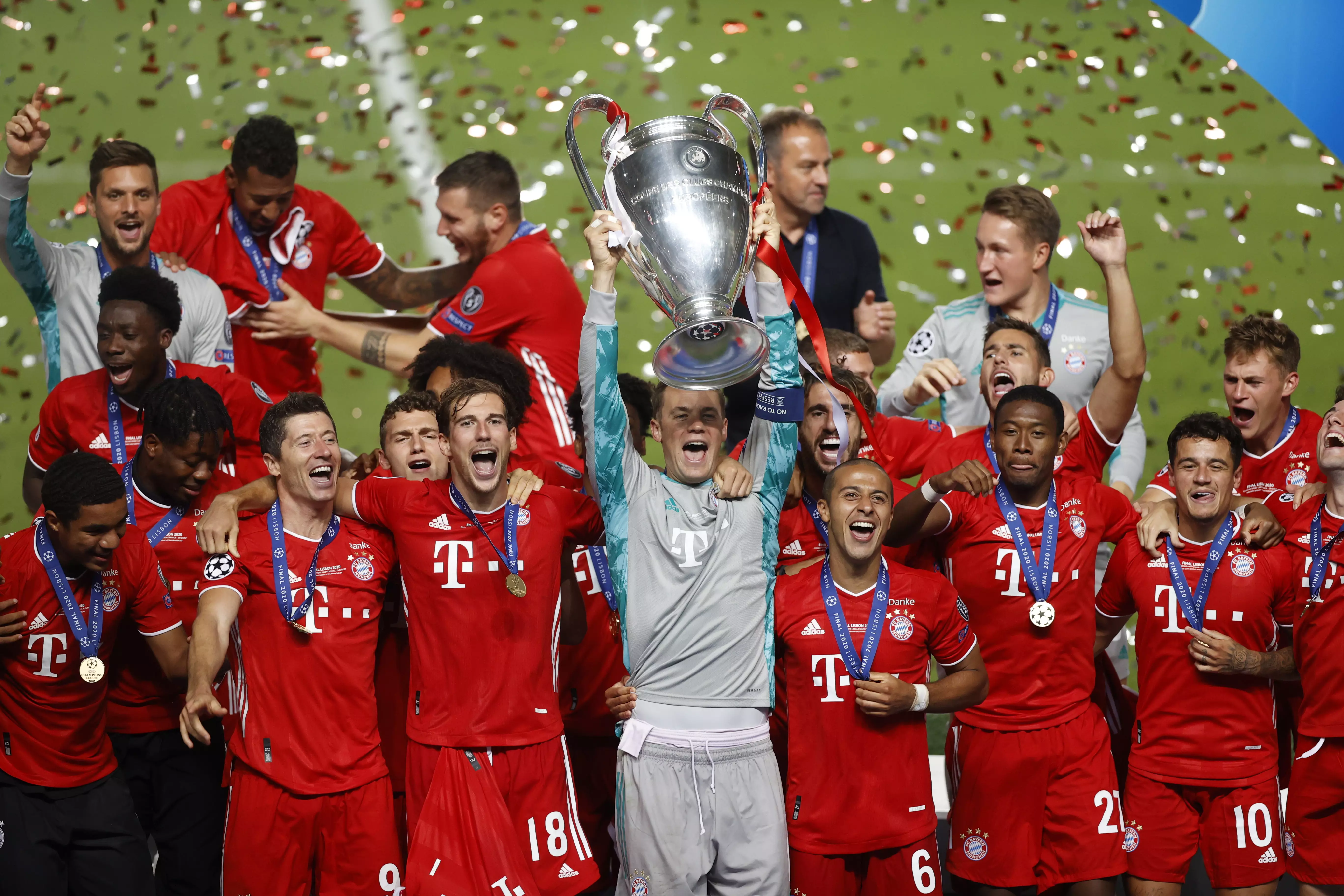 "Бавария" празднует победу в Лиге чемпионов
