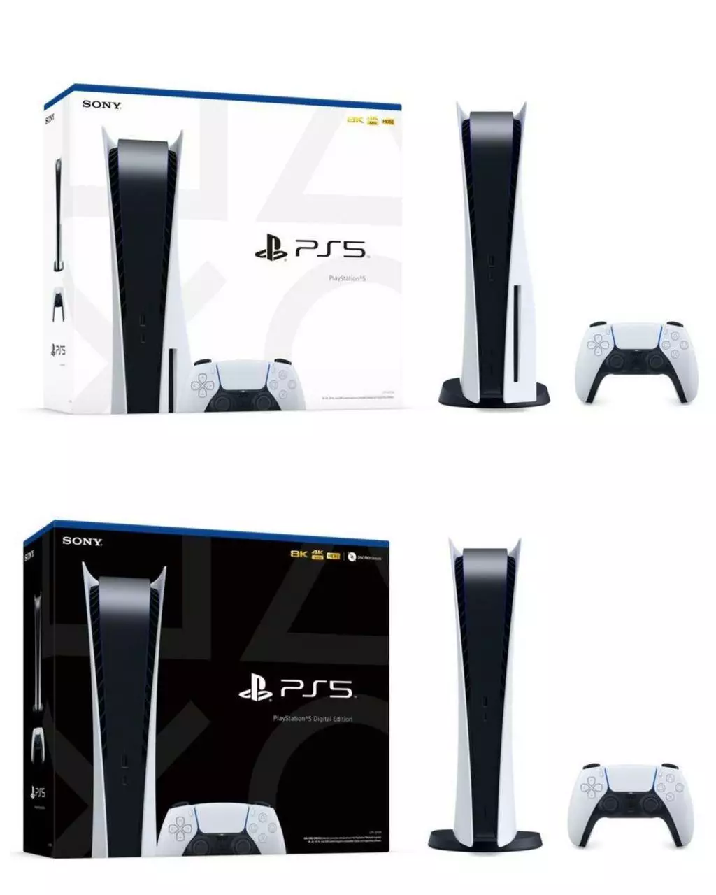Упаковки PlayStation 5