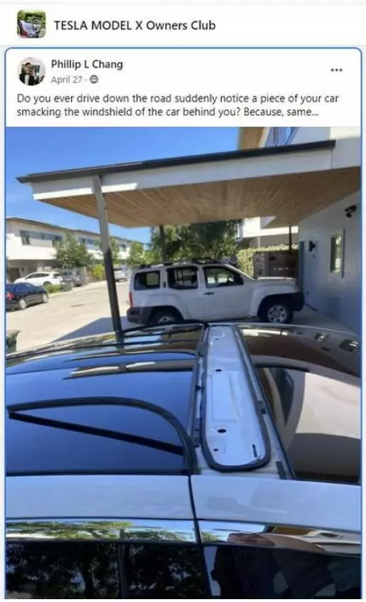 Ще один потерпілий власник Tesla Model X від проблем з дахом