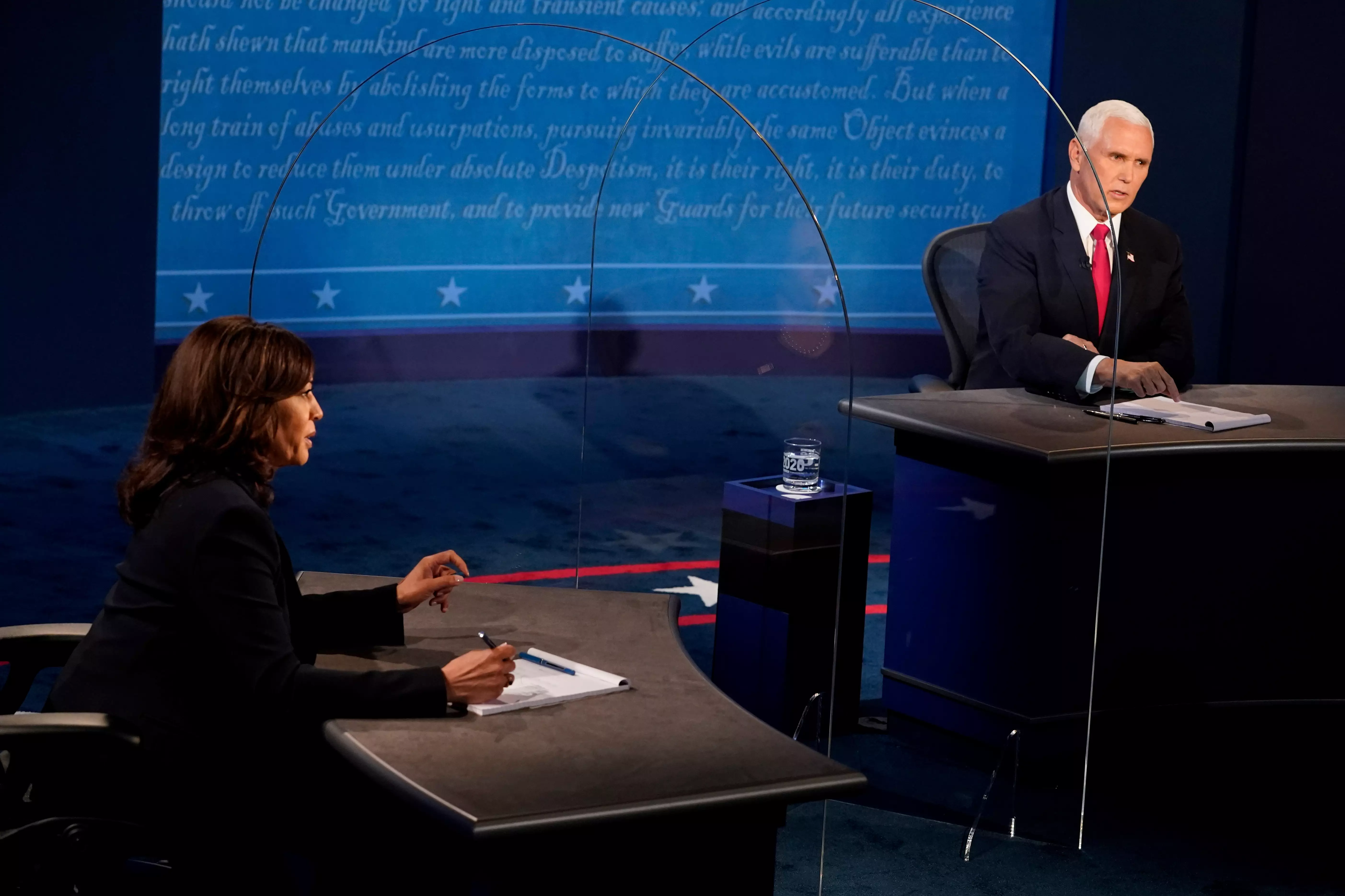 Дебаты Майка Пенса и Камалы Харрис. Фото: REUTERS/AP/dn