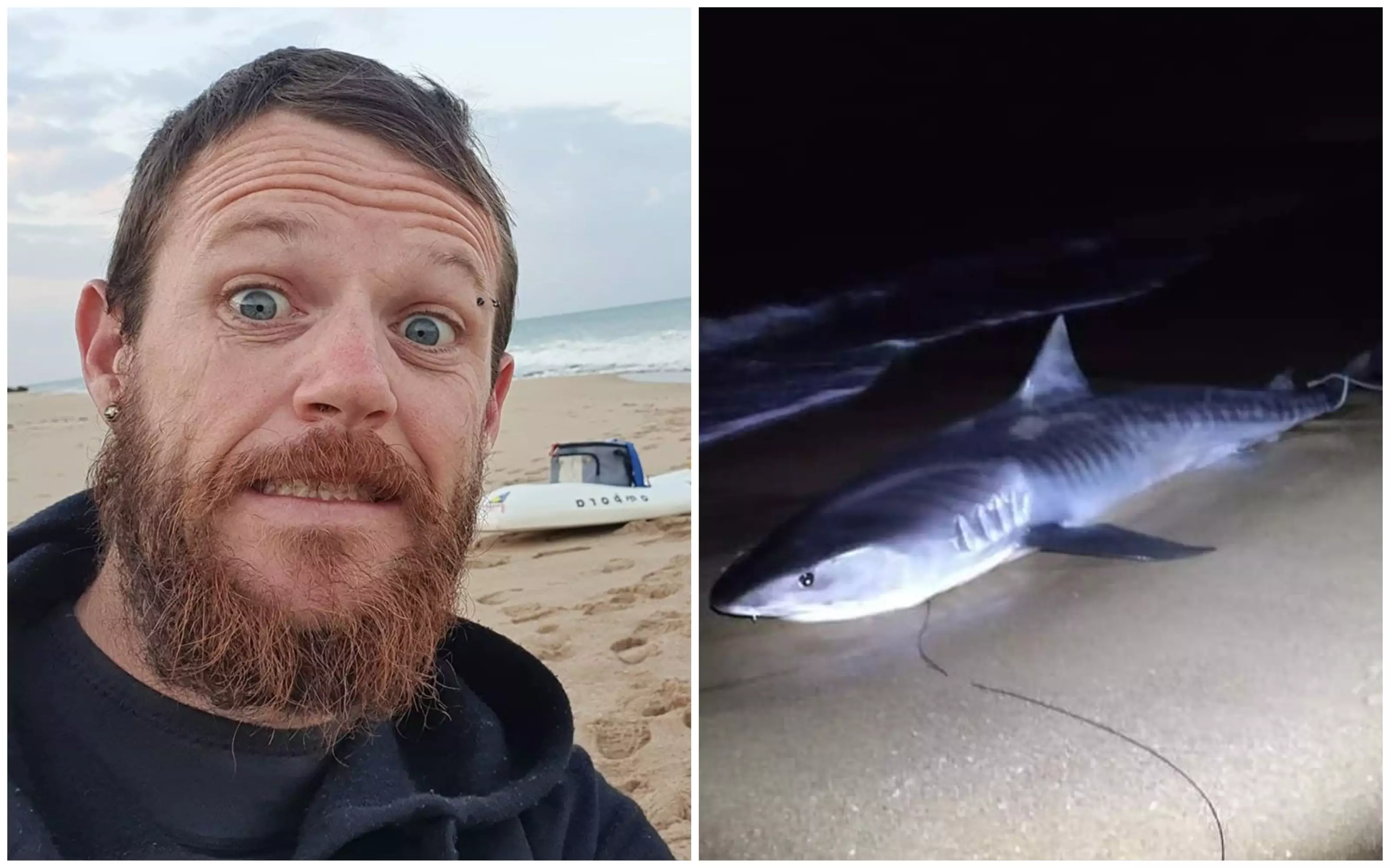 Майкл Дрейпер поймал огромную акулу