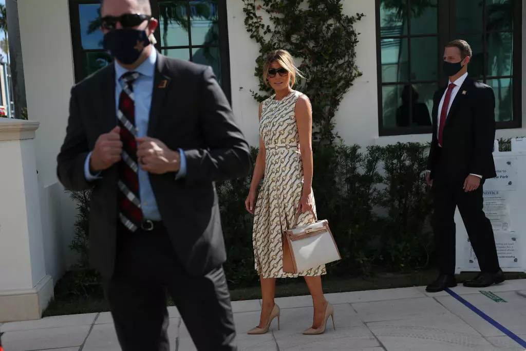 Мелания Трамп в платье Gucci