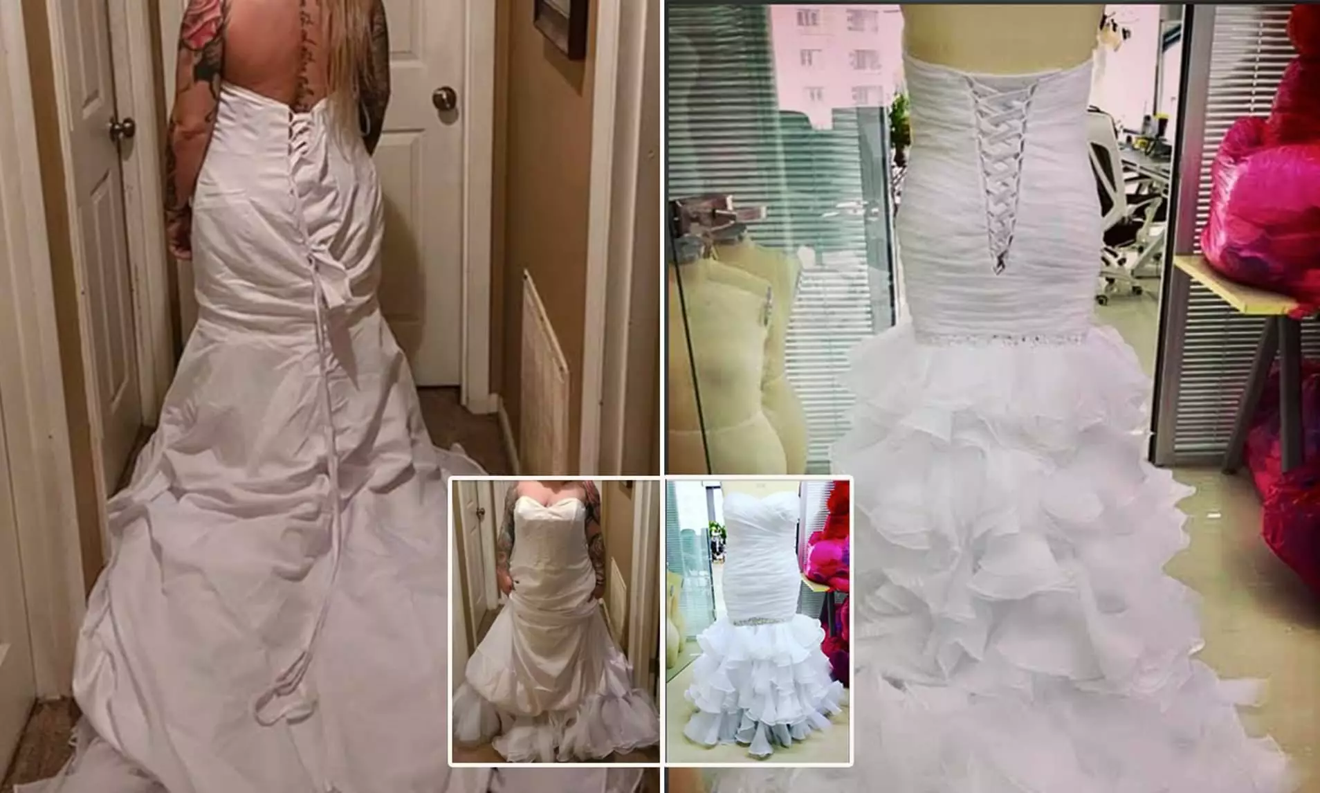 Невеста надела платье наизнанку