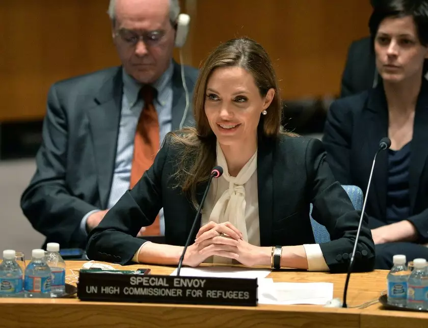 Анджелина Джоли на слушаниях ООН