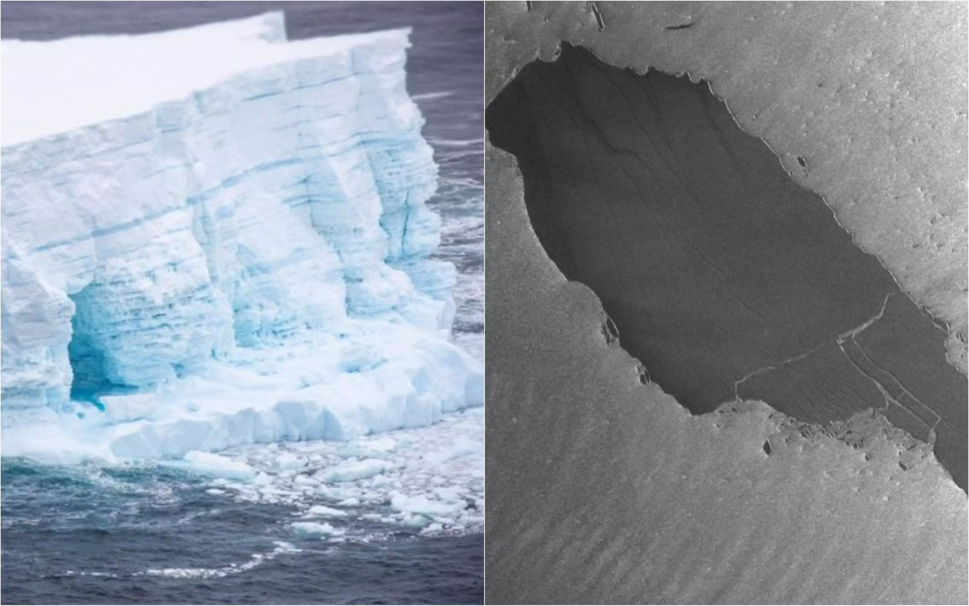В Атлантике раскололся огромный айсберг