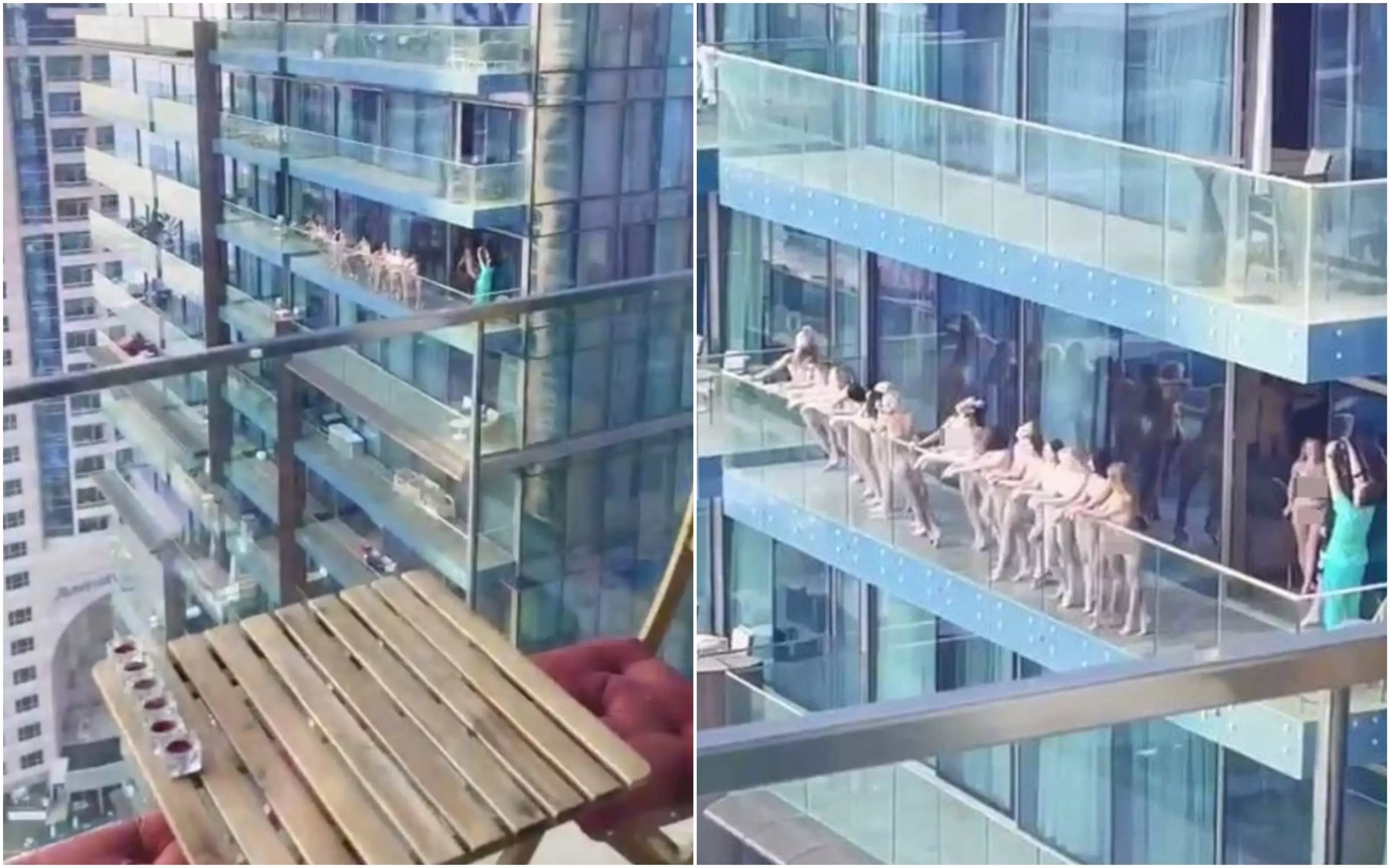 Модели с балкона в Дубае
