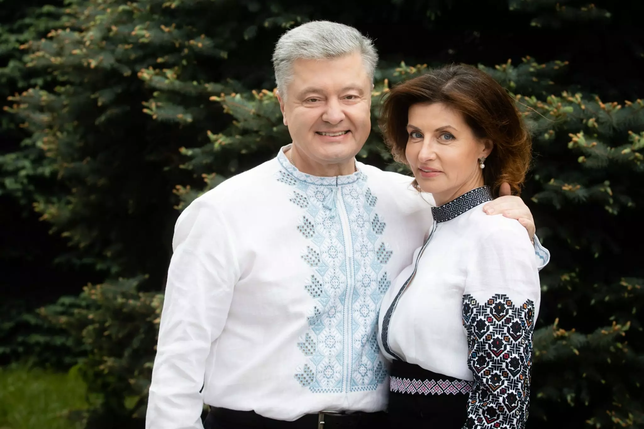 Петр и Марина Порошенко в вышиванках. Фото: Facebook