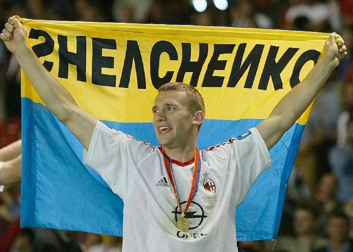 Андрей Шевченко после победы в финале ЛЧ-2003