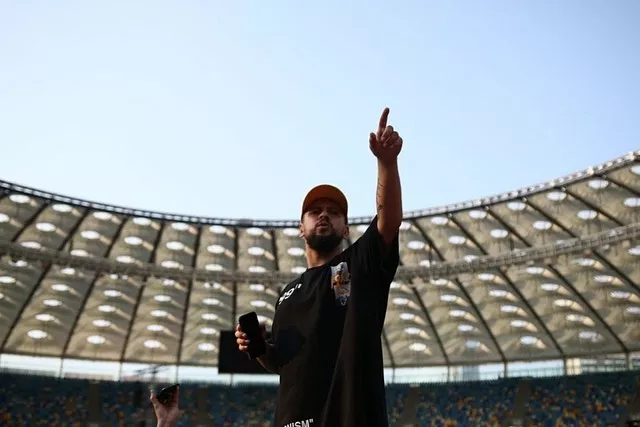 Дмитрий Монатик на стадионе "Олимпийский" в Киеве